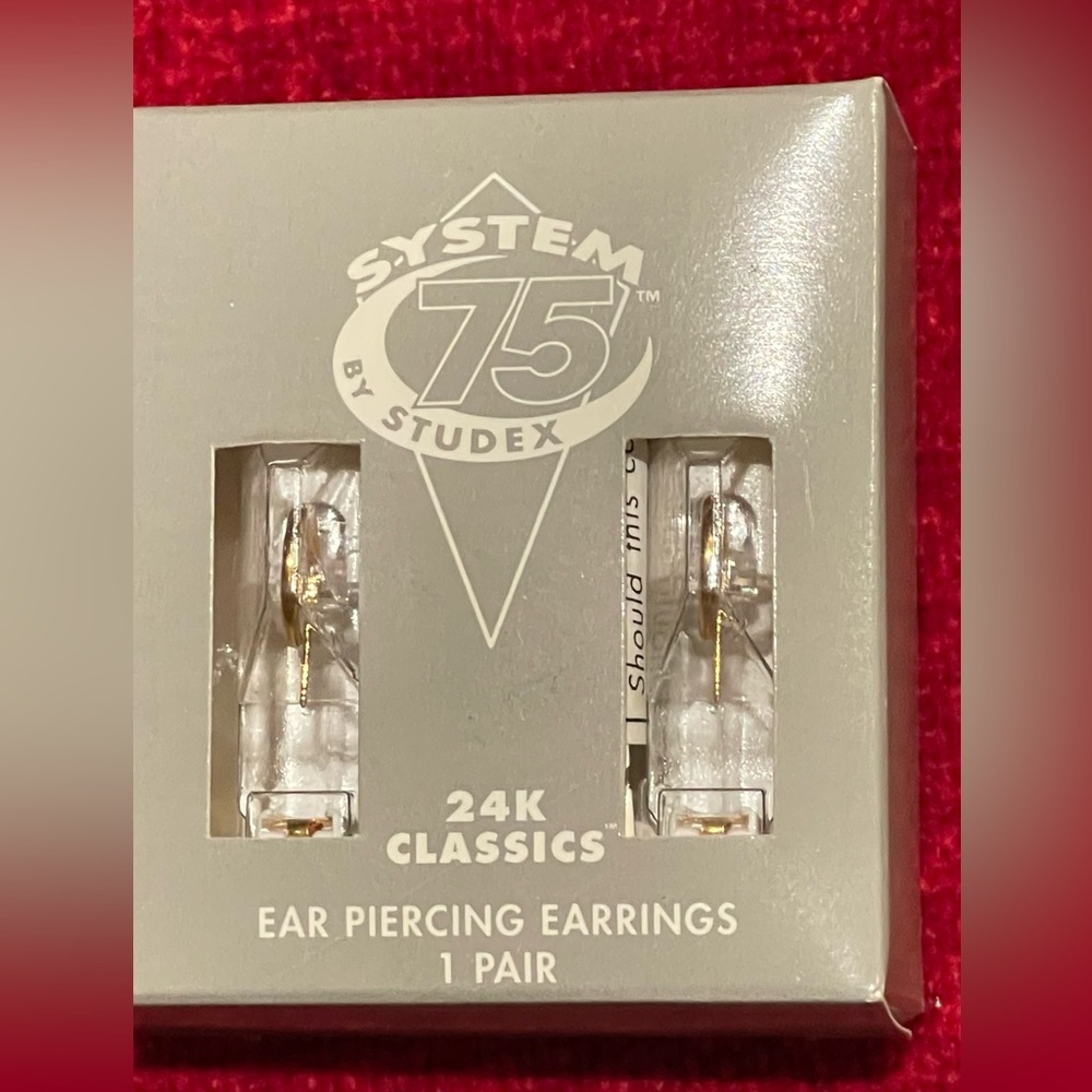 Vintage System 75 by studex ear piercing hoops 1/2 “hoops gold plated stainless